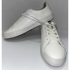 Bershka Men's White Monochrome Walking Casual Athletic‎ Sneakers US SIZE 10